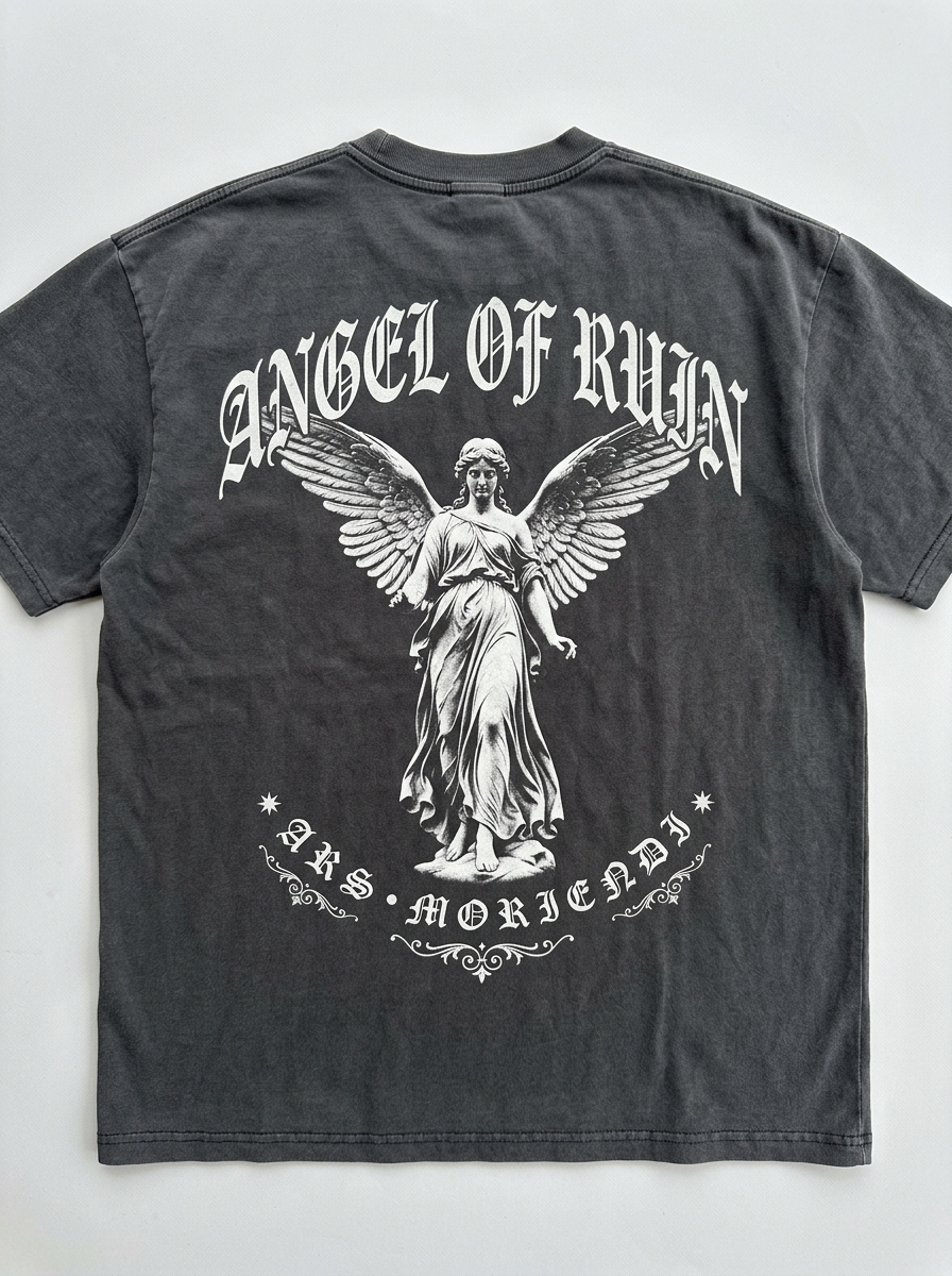Oversize-T-Shirt „Angel of Ruin“ – Rückansicht