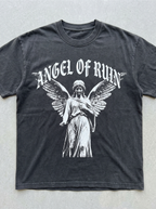 Oversize-T-Shirt „Angel of Ruin“ – Vorderansicht