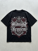 Oversize-T-Shirt „Midnight Requiem“ – Vorderansicht