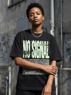 Oversize-T-Shirt „No Signal“ – Am Model getragen