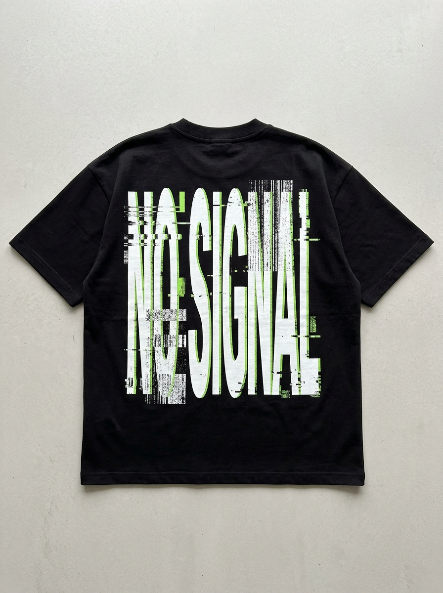 Oversize-T-Shirt „No Signal“ – Rückansicht