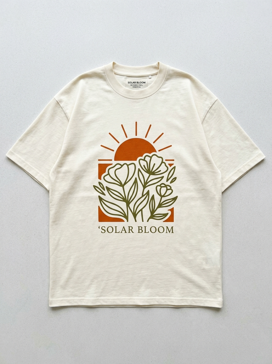 Oversize-T-Shirt „Solar Bloom“ – Vorderansicht