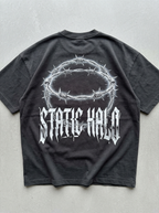Oversize-T-Shirt „Static Halo“ – Rückansicht