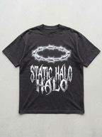 Oversize-T-Shirt „Static Halo“ – Vorderansicht